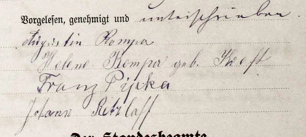Akt małżeństwa, Urząd Stanu Cywilnego Seefeld (Przodkowo), 1919, nr 55 (Archiwum Państwowe w Gdańsku)